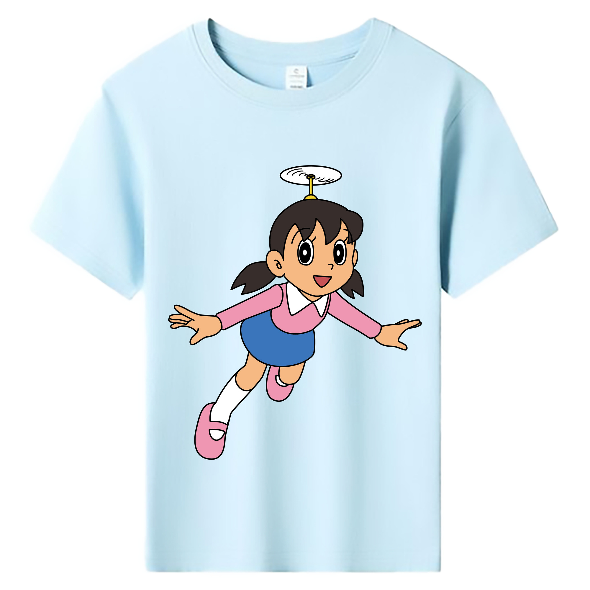 （画像用） ドラえもん みなもと しずか Doraemon Shizuka Minamoto 綿100％キッズTシャツ（フロントプリント）